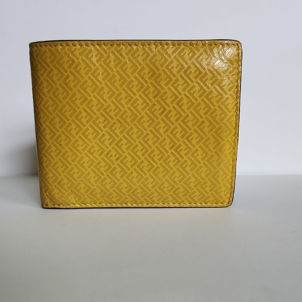 Fendi Yellow Zucchino Patterned Wallet. W/Dustbag